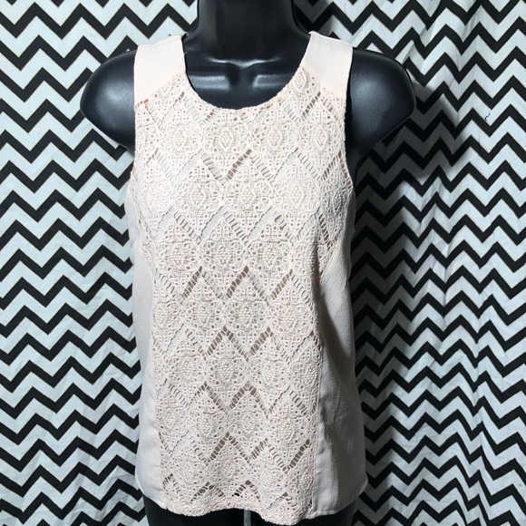 💎CLEAROUT 💎Blush pink crochet top nwt sz l - Picture 2 of 5